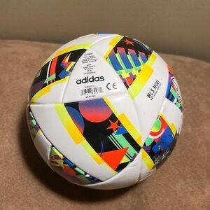 🆕- Adidas MLS Match mini replica Ball Size 3 - multi colored. Signed. NWOT.
